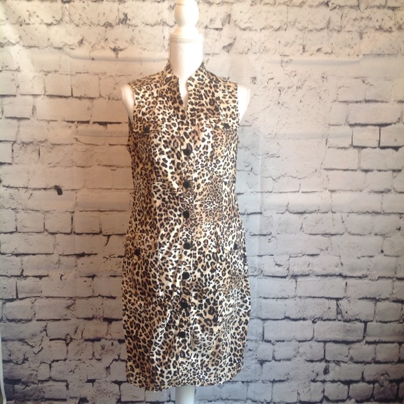 Chico's Dresses & Skirts - Chicos cheetah sleeveless dress size 8 (Chico's 1)